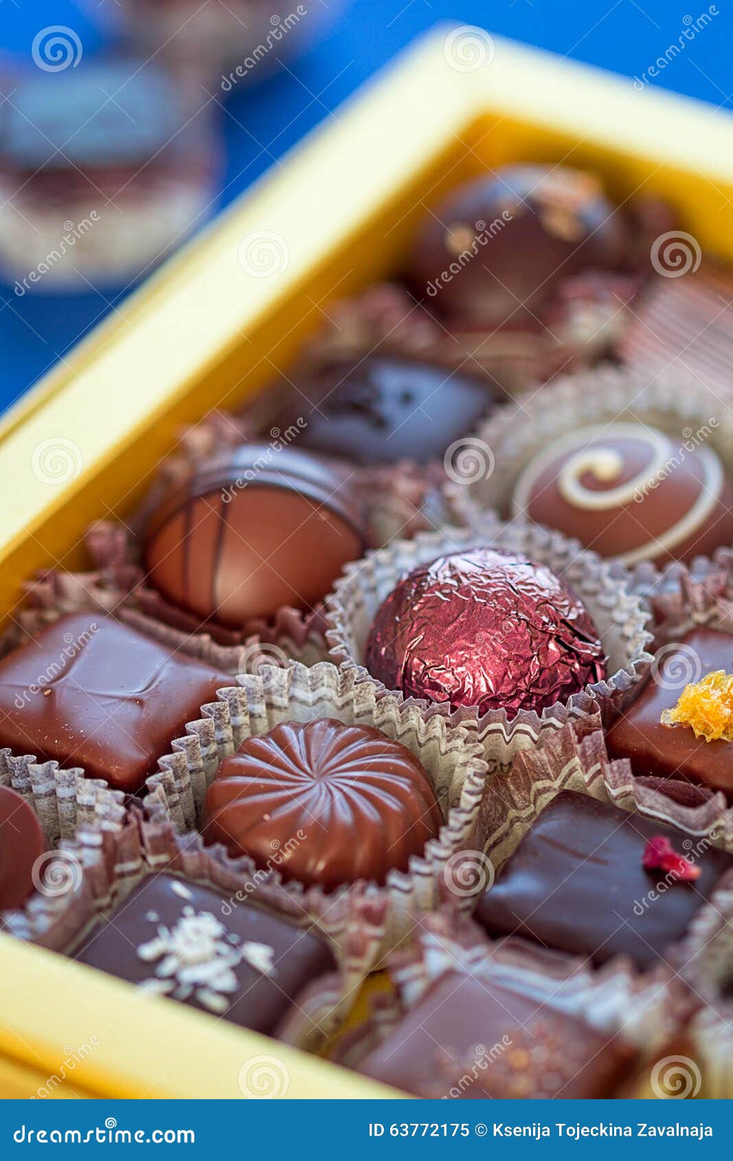 Chocolate Candy Box stock image. Image of delicious, confectionery