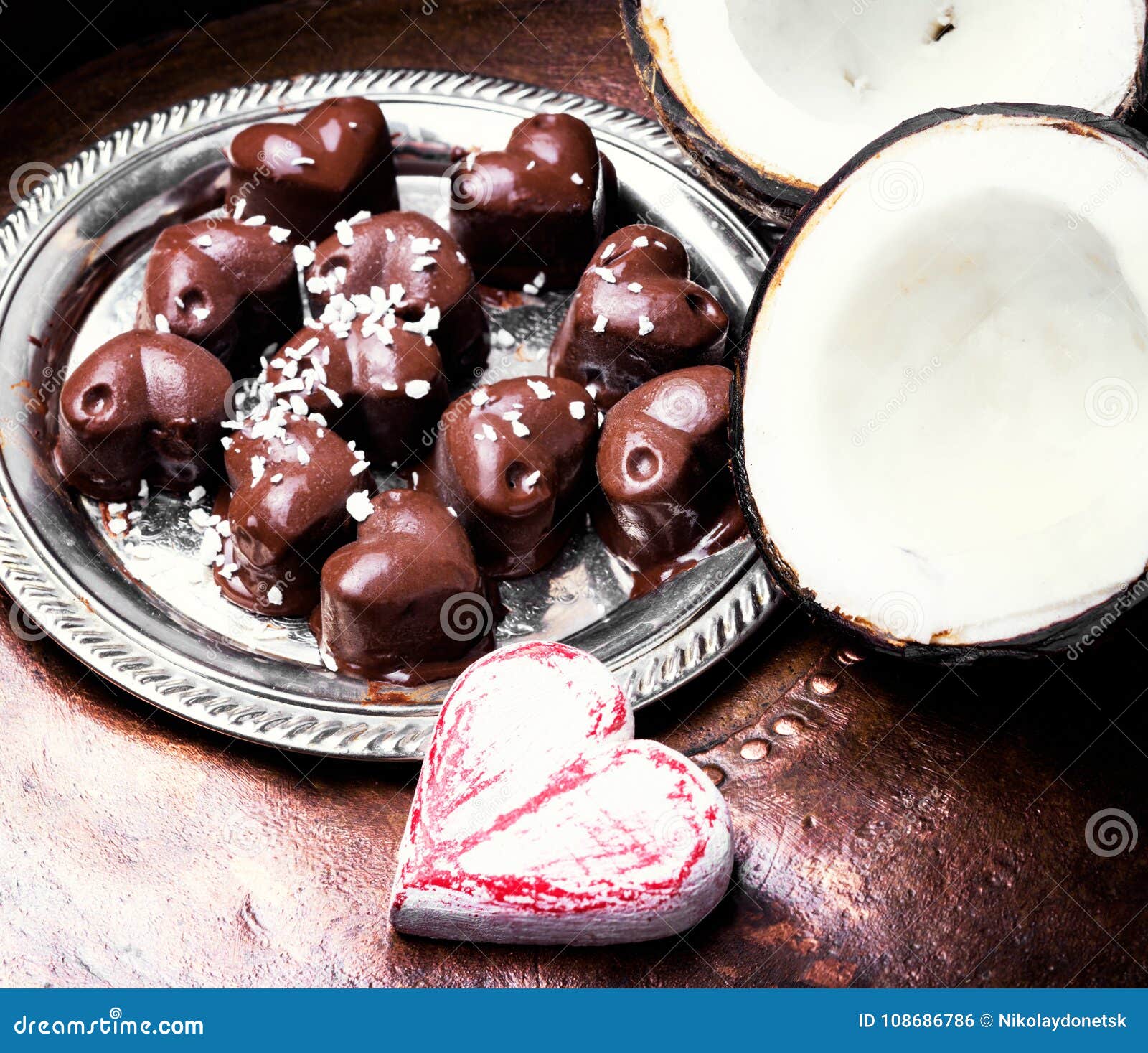 Chocolate Candy with Coconut Stock Photo Image of celebration
