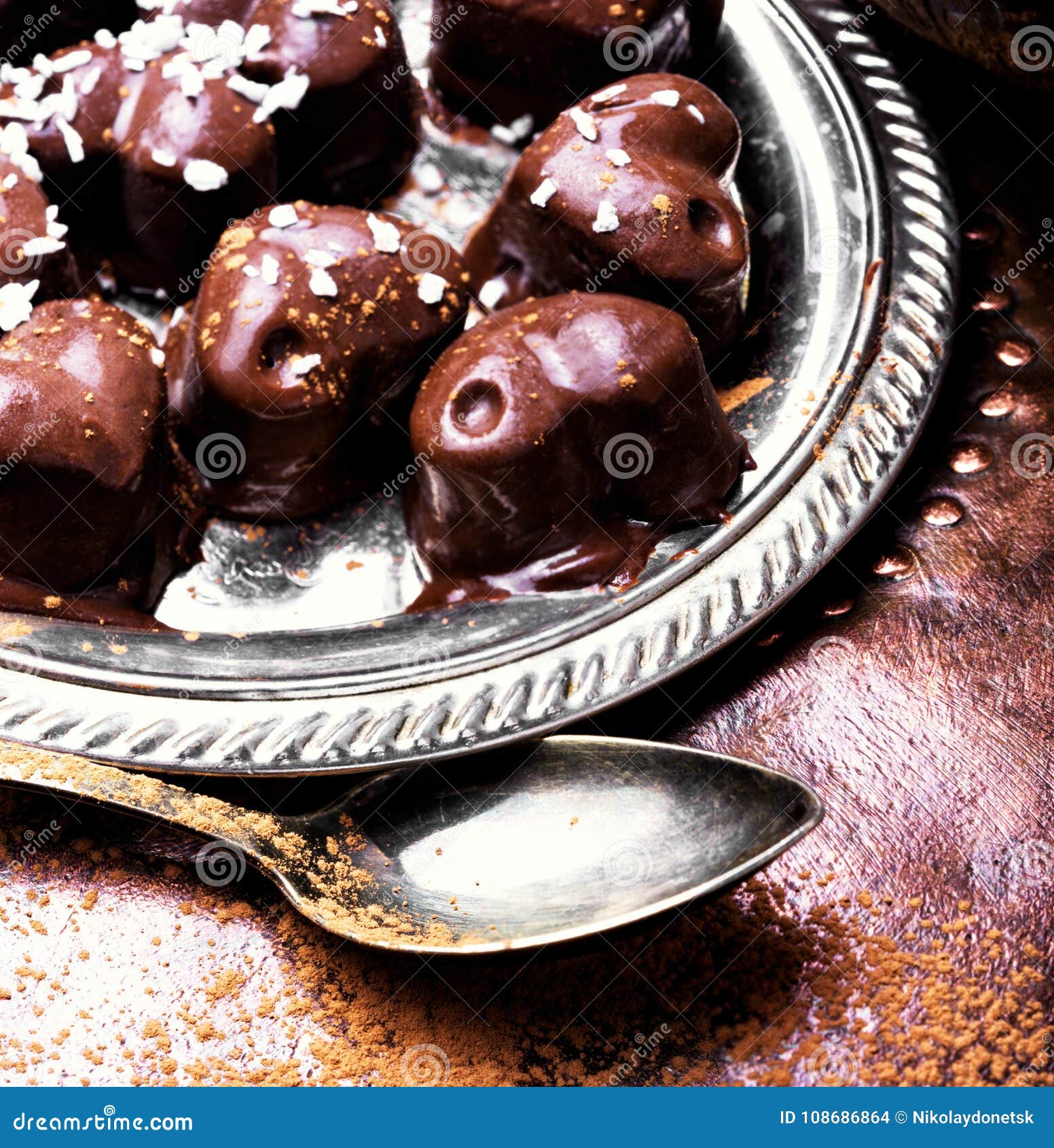 Chocolate Candy with Coconut Stock Photo Image of coconut, dark