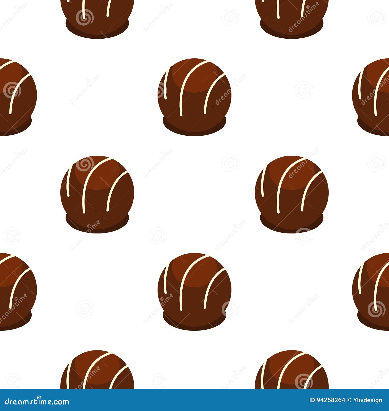 Chocolate Candy Pattern Seamless Stock Vector - Illustration of belgian