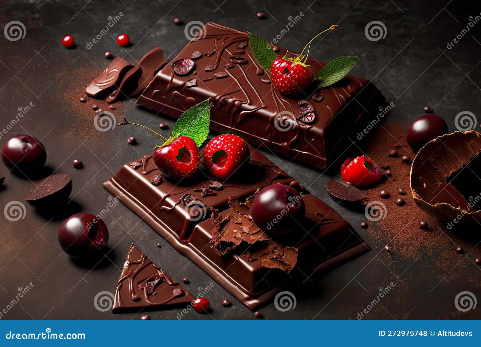 Chocolate candy piece stock photo. Image of slice, chunk 272975748