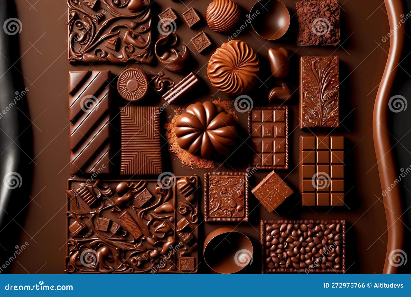 Chocolate candy piece stock photo. Image of dessert 272975766