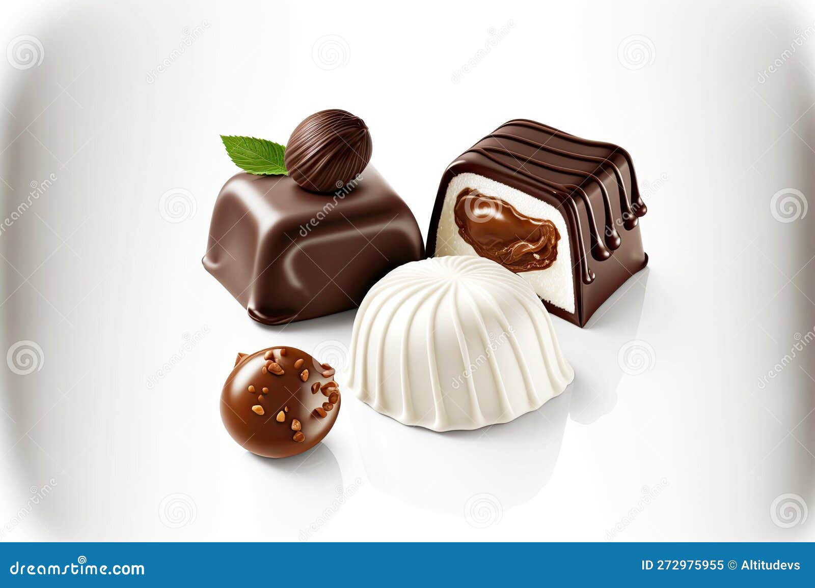 Chocolate candy piece stock image. Image of dessert 272975955
