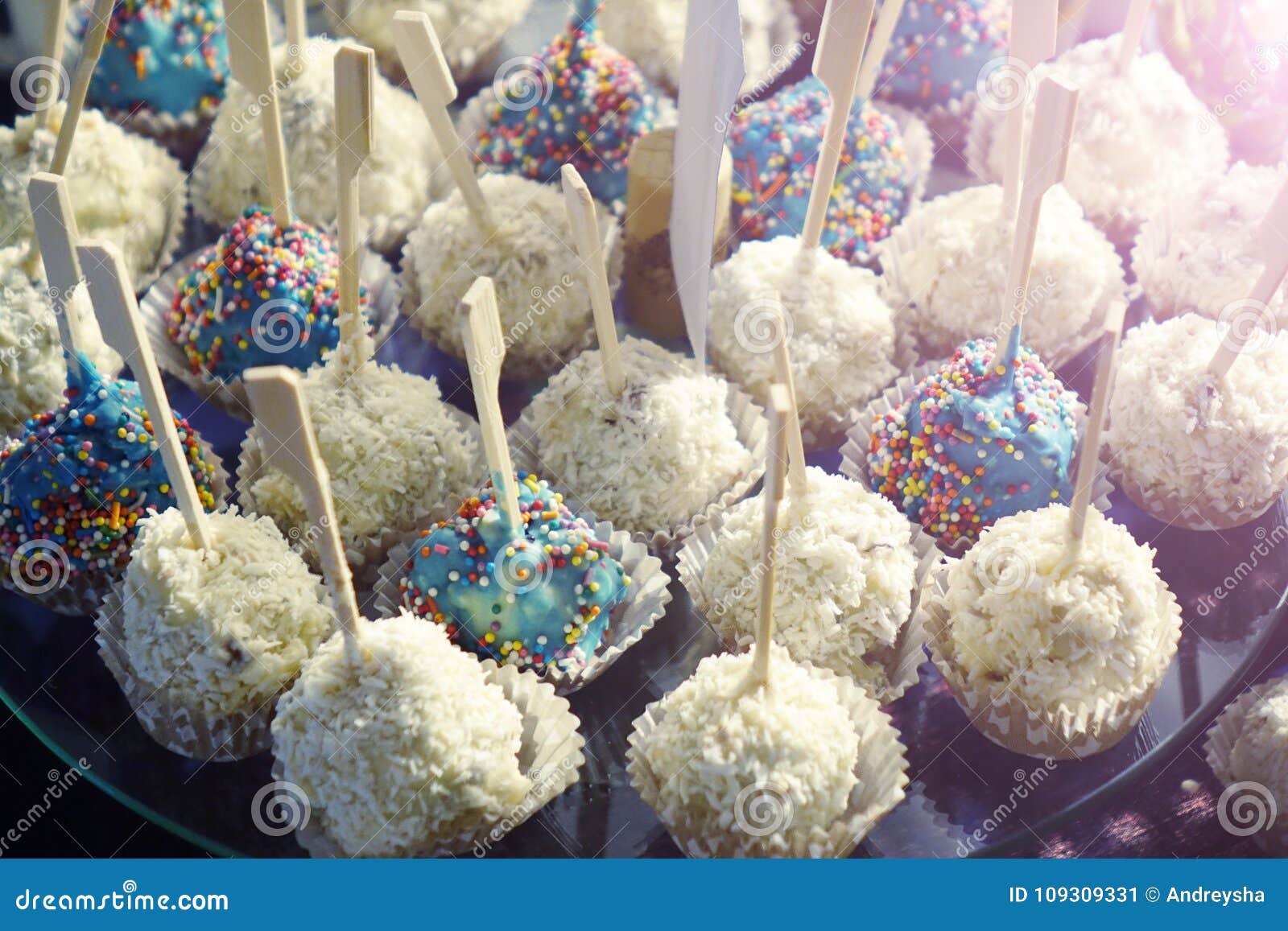 Chocolate Candy Seeds and Coconut Flakes Stock Image Image of ball