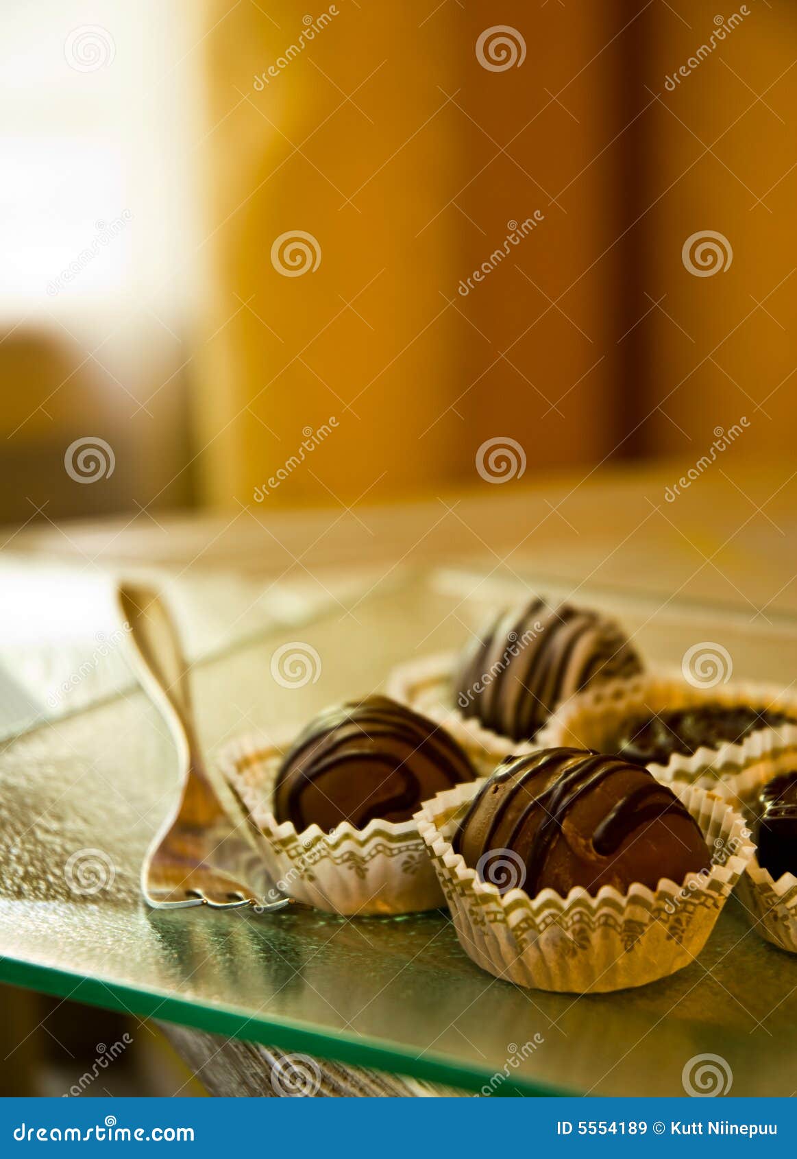 Chocolate Candy in Wrappers Stock Image Image of bonbon, brown 5554189