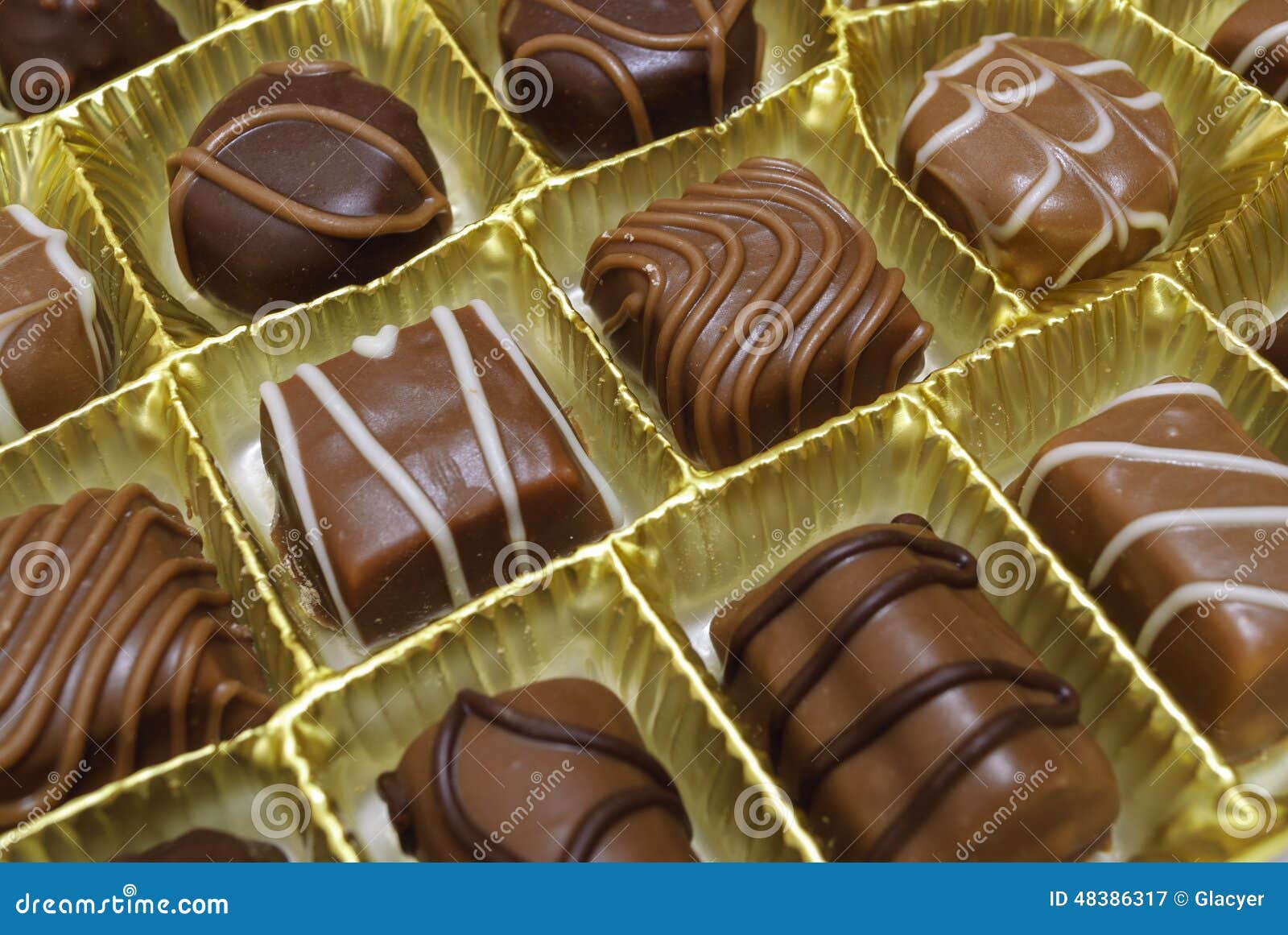 Chocolate Candys with Icing Stock Image Image of assorted, dark 48386317