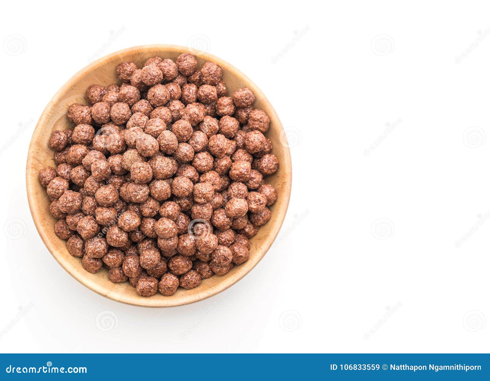 Chocolate cereal bowl stock image. Image of cereals 106833559