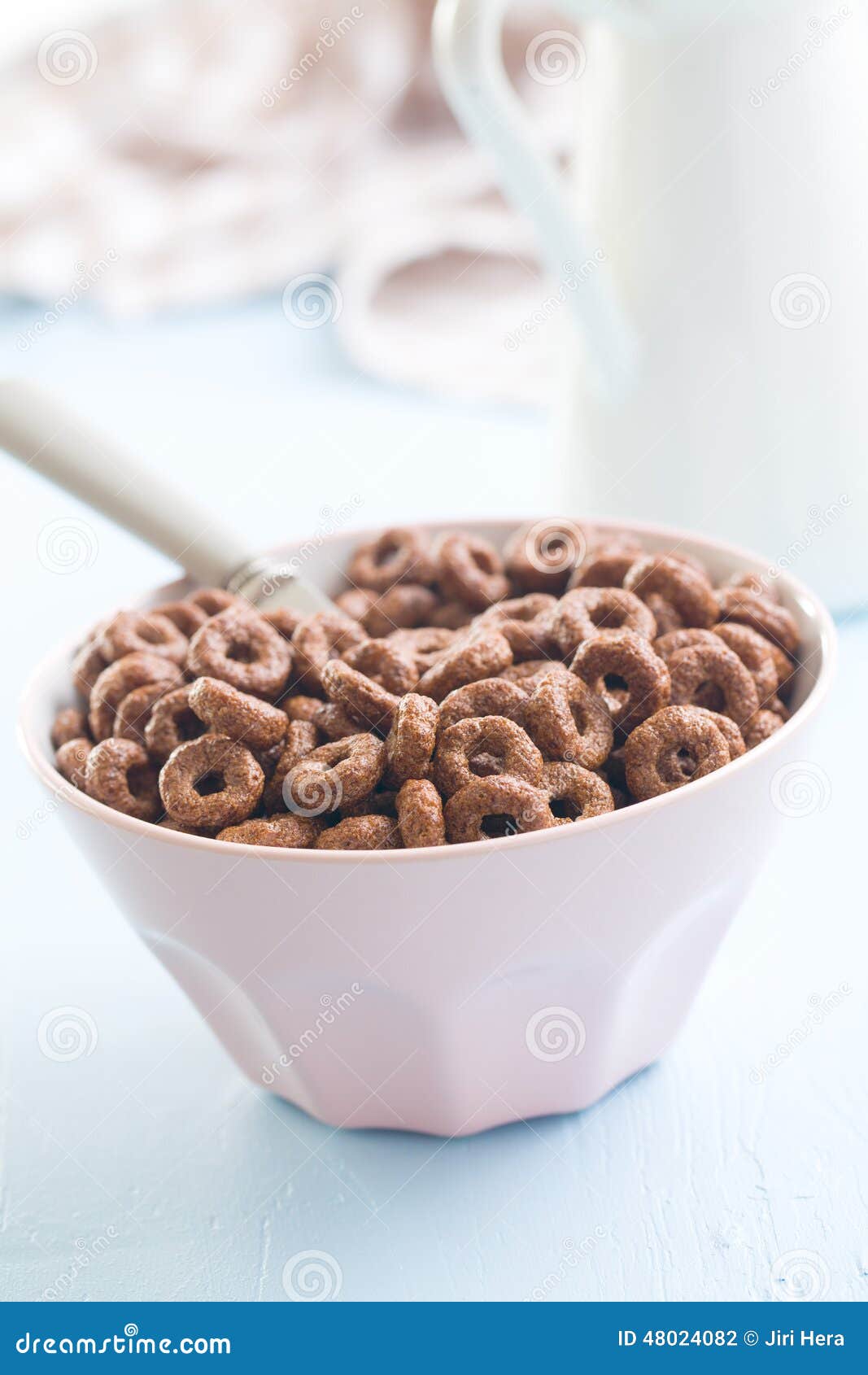 Chocolate cereal rings stock photo. Image of kids, eating 48024082