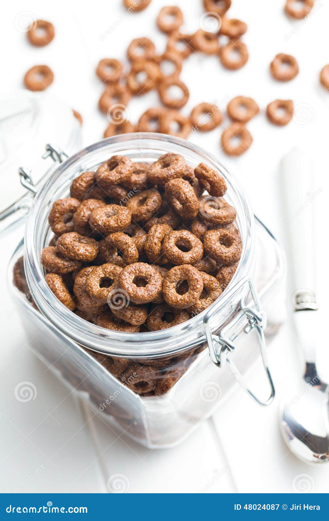 Chocolate cereal rings stock image. Image of lifestyle 48024087