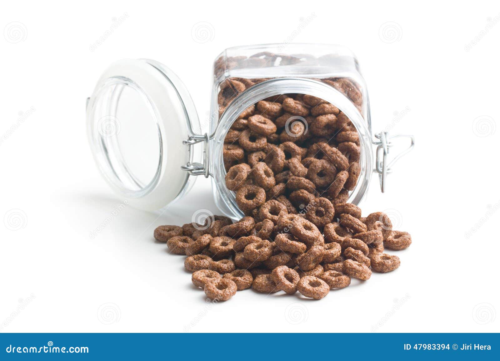 Chocolate cereal rings stock photo. Image of crunchy 47983394
