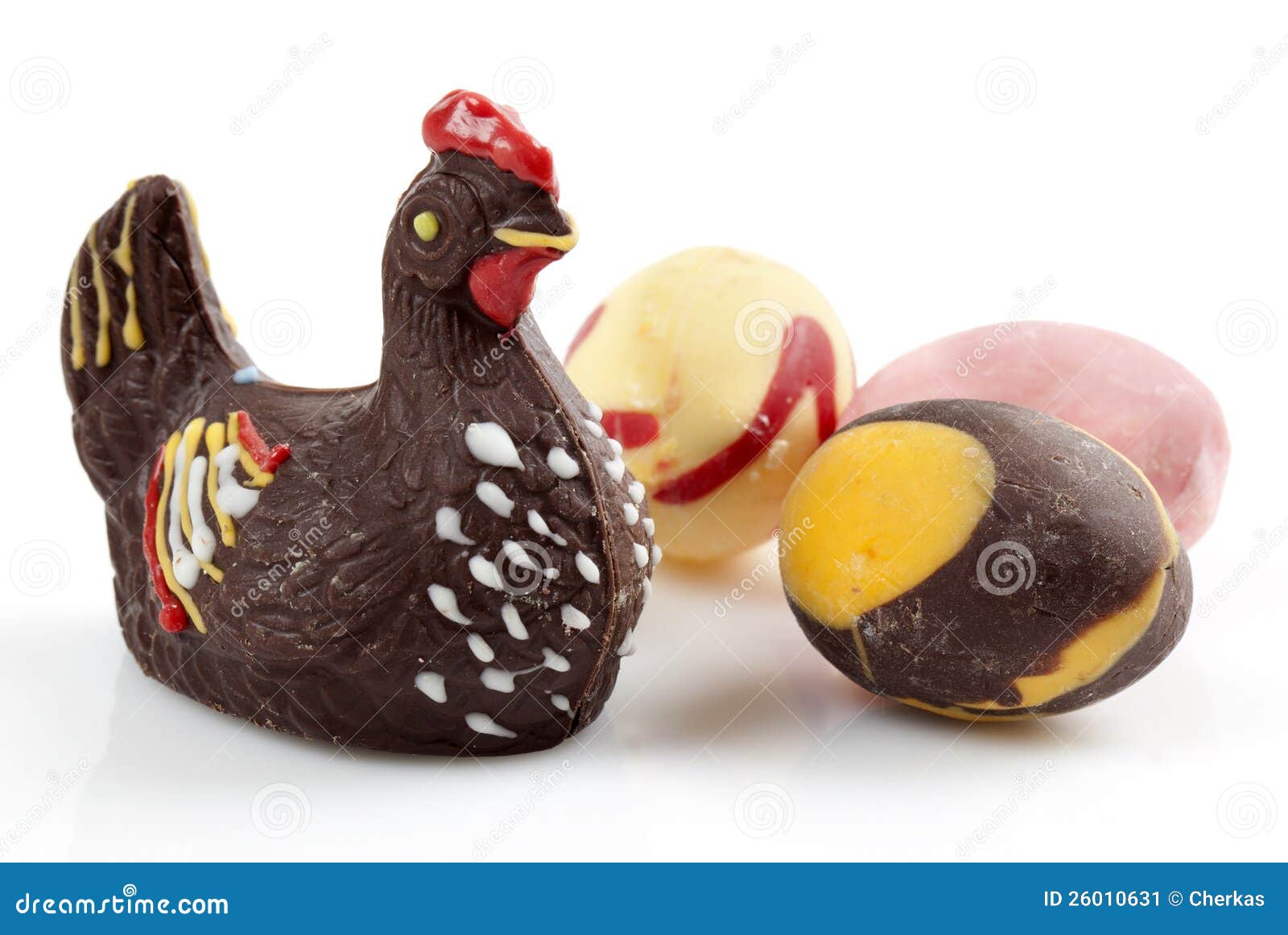 Chocolate Chicken and Eggs. Stock Image Image of shape, lollipop