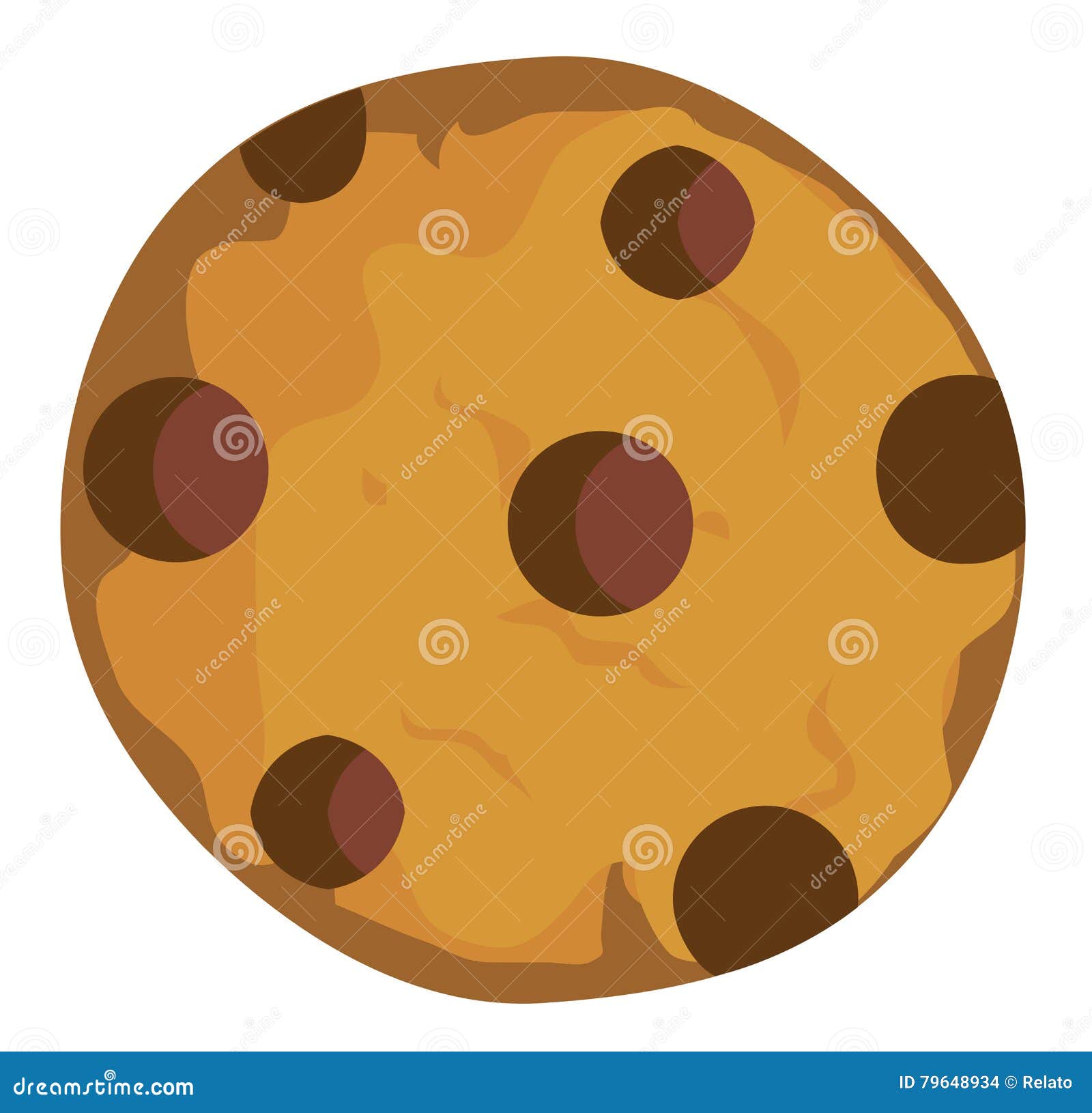 Chocolate Chip Cookie Del Vector Ilustración del Vector Ilustración