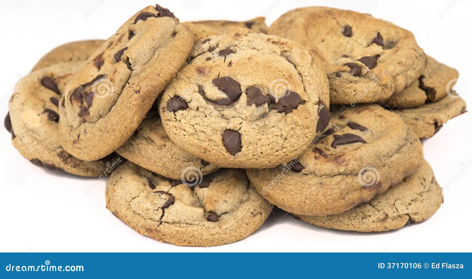 Chocolate Chip Cookies stock photo. Image of dessert - 37170106