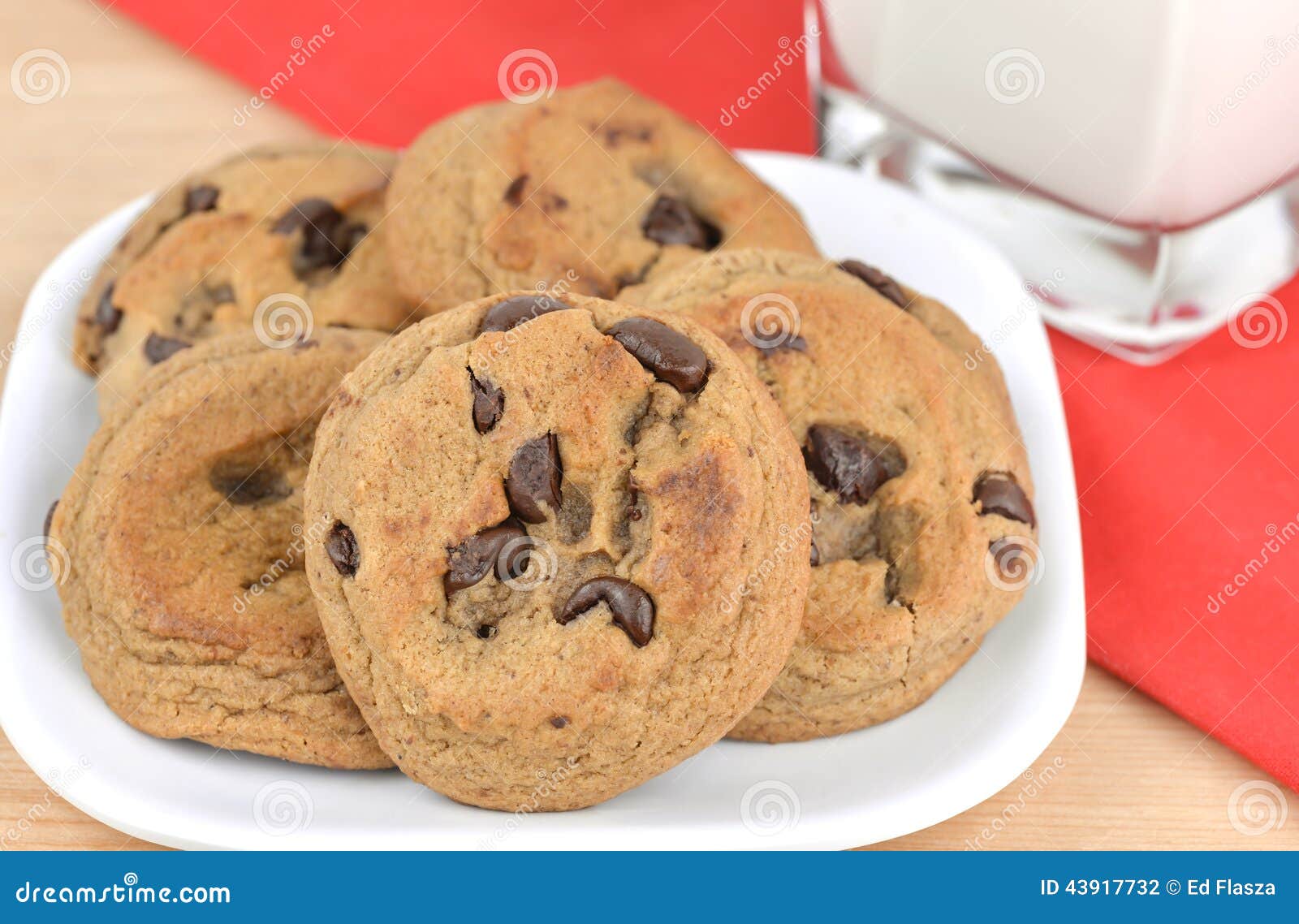 Chocolate chip cookies stock photo. Image of fattening 43917732