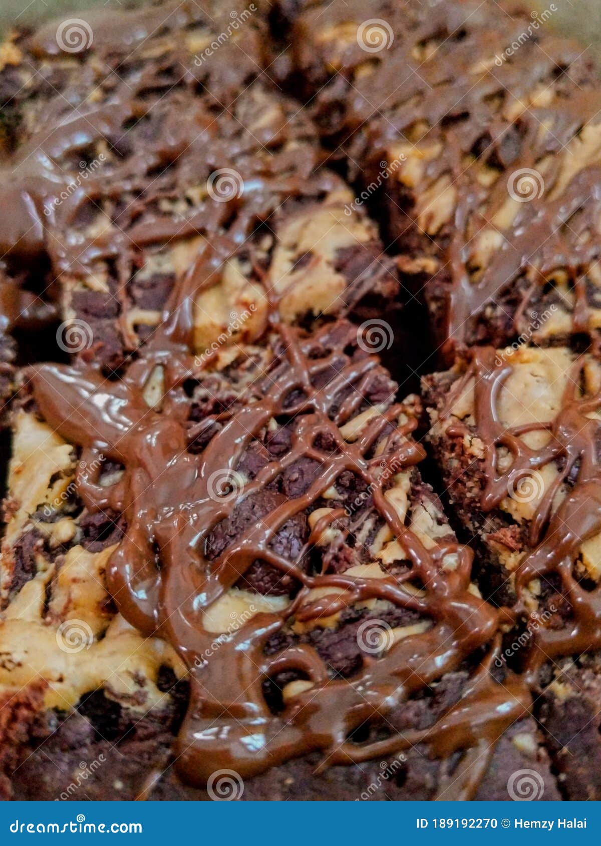 Chocolate Chip and Peanut Butter Brownies Stock Photo Image of peanut, brownie 189192270