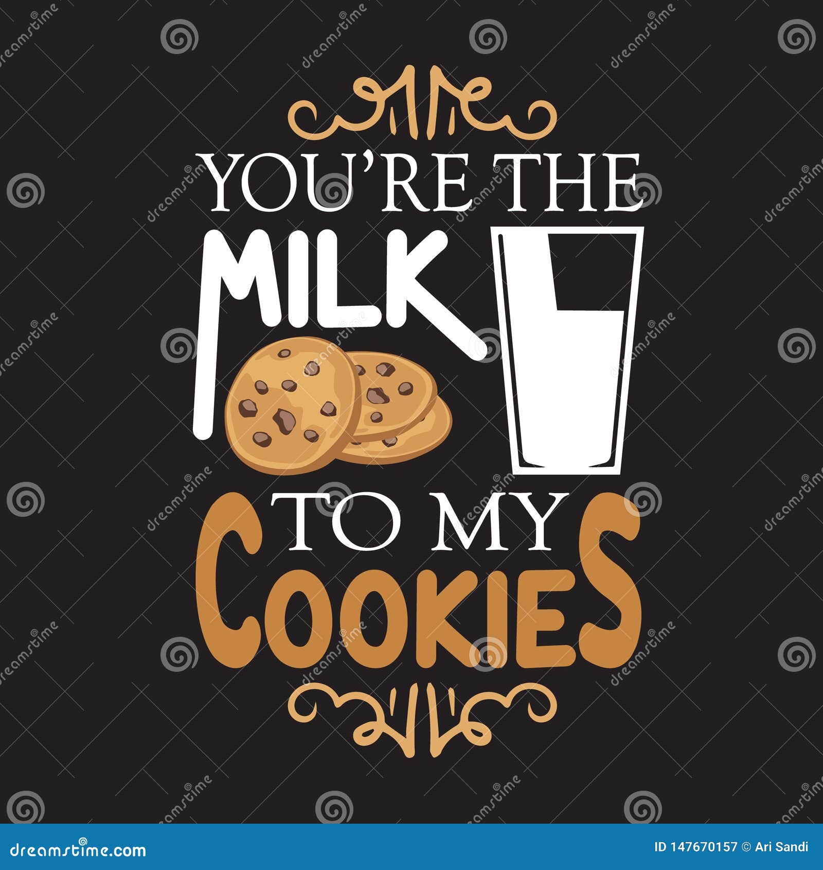 Chocolate Chip Quote And Saying Good For Print Design Stock Illustration - Illustration of wall ...
