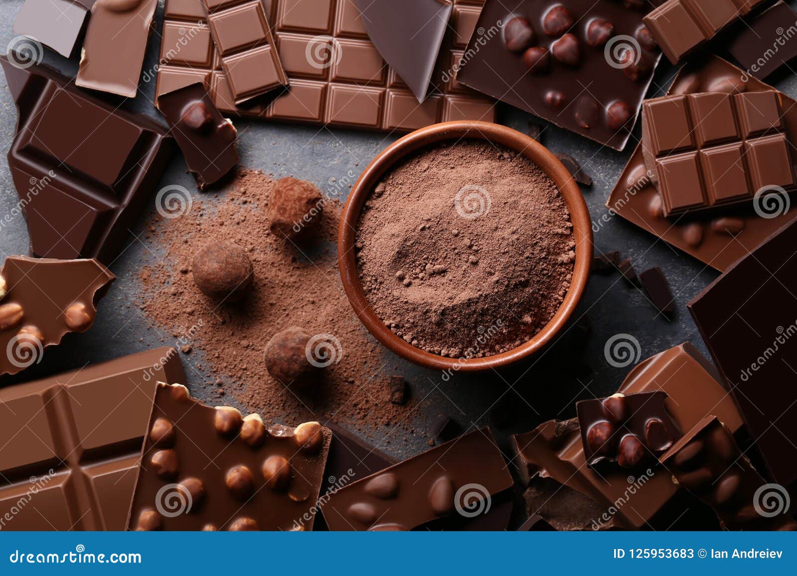 chocolate with cocoa powder