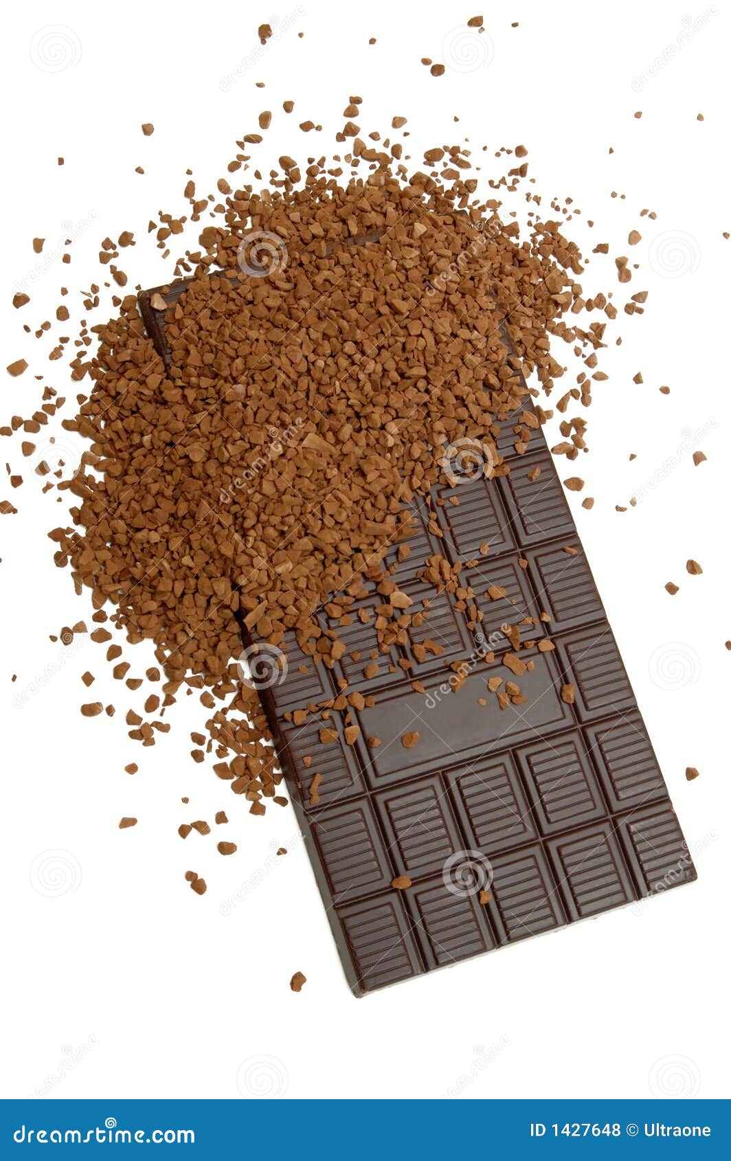 chocolate and coffee granules