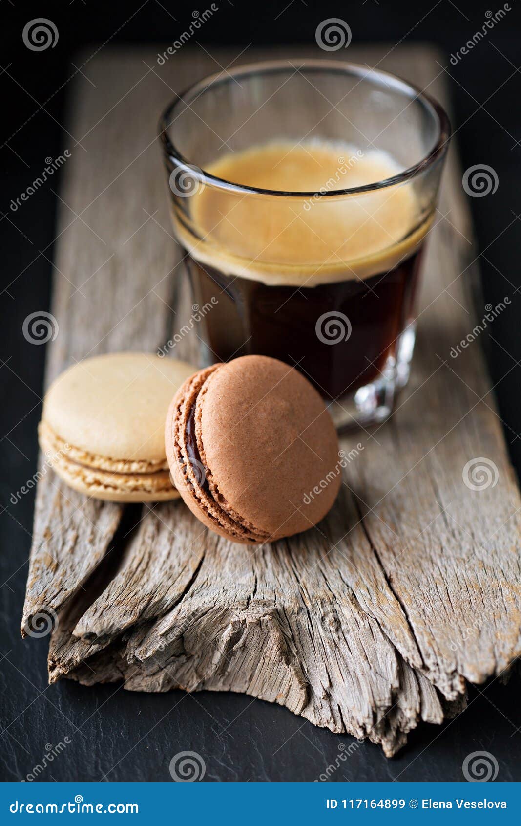 Chocolate and Coffee Macarons Stock Image Image of cookies, candy 117164899