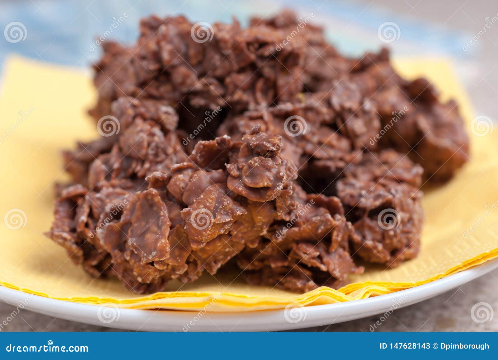 Chocolate Cornflake Cakes stock image. Image of cookie 147628143