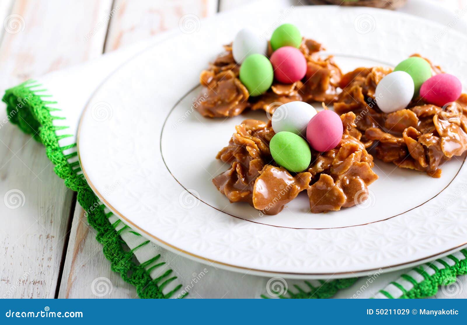 Chocolate and Cornflakes Nests Stock Image Image of flake