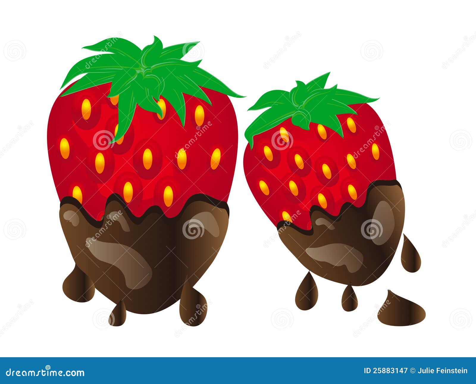 Chocolate Covered Strawberries Stock Vector Illustration of covered