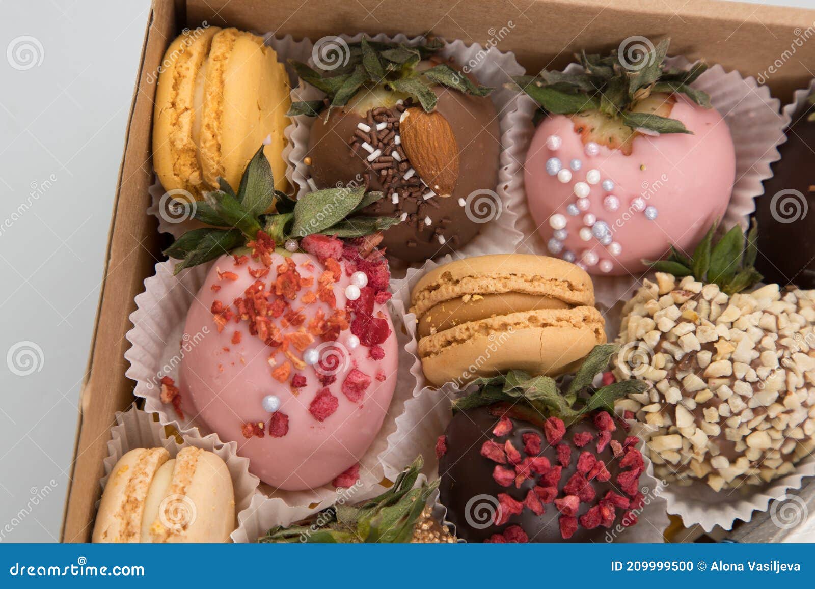 Chocolate Covered Strawberries in a Box Stock Photo Image of cocoa
