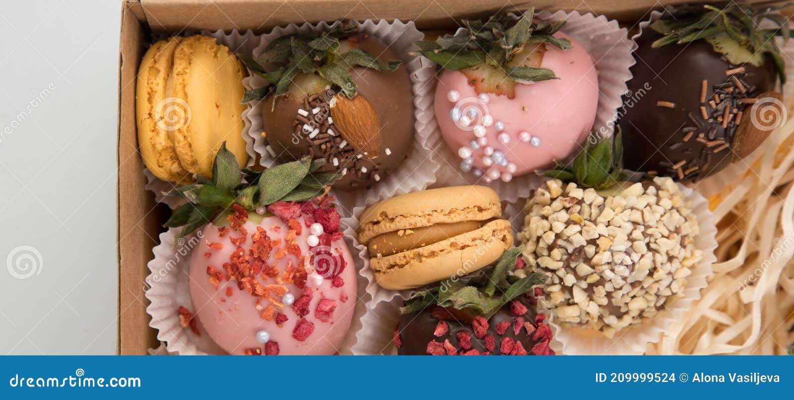 Chocolate Covered Strawberries in a Box Stock Photo Image of