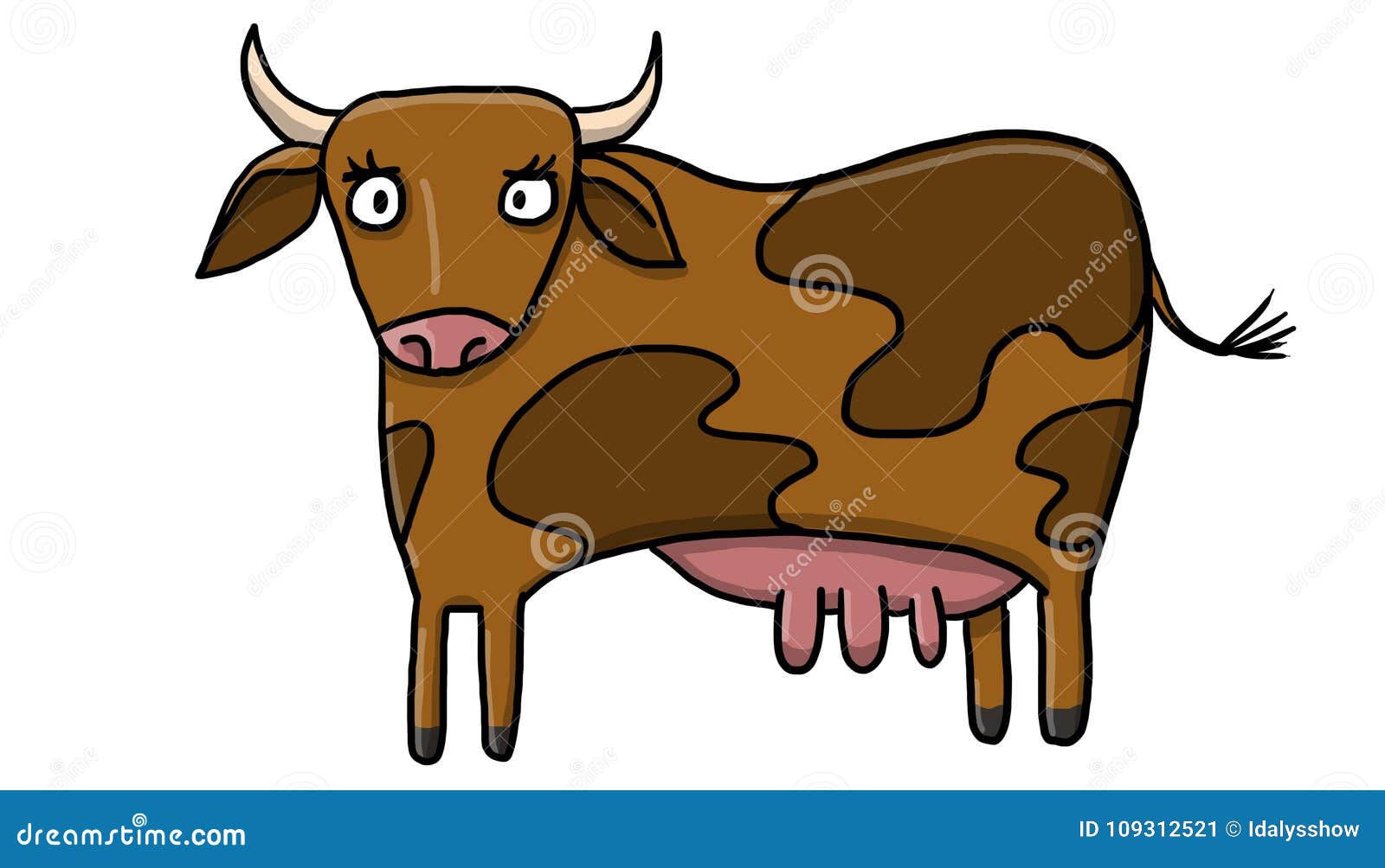 Chocolate cow stock illustration. Illustration of mammal 109312521