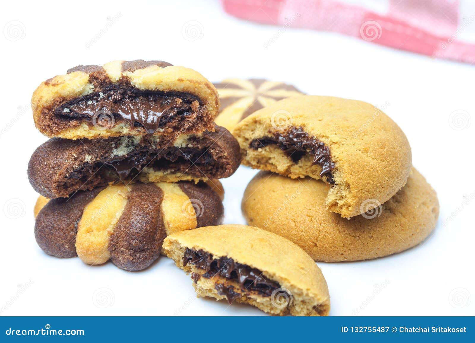 Chocolate Cream Filled Biscuits Stock Image Image of isolated