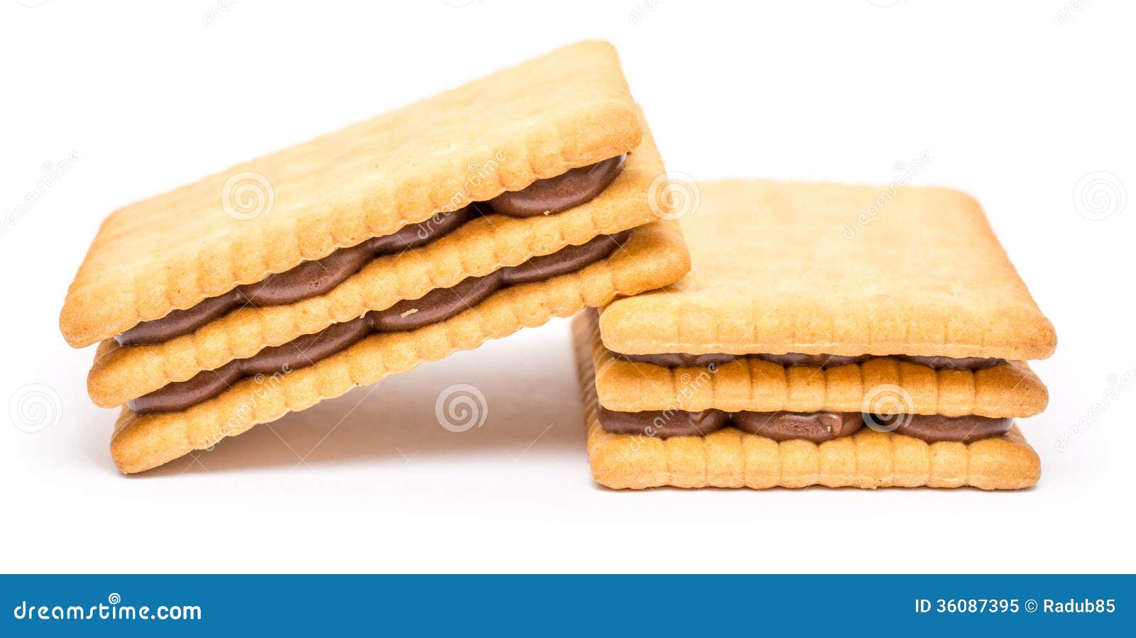 Chocolate Cream Filled Biscuits Stock Image Image of biscuits, cookie