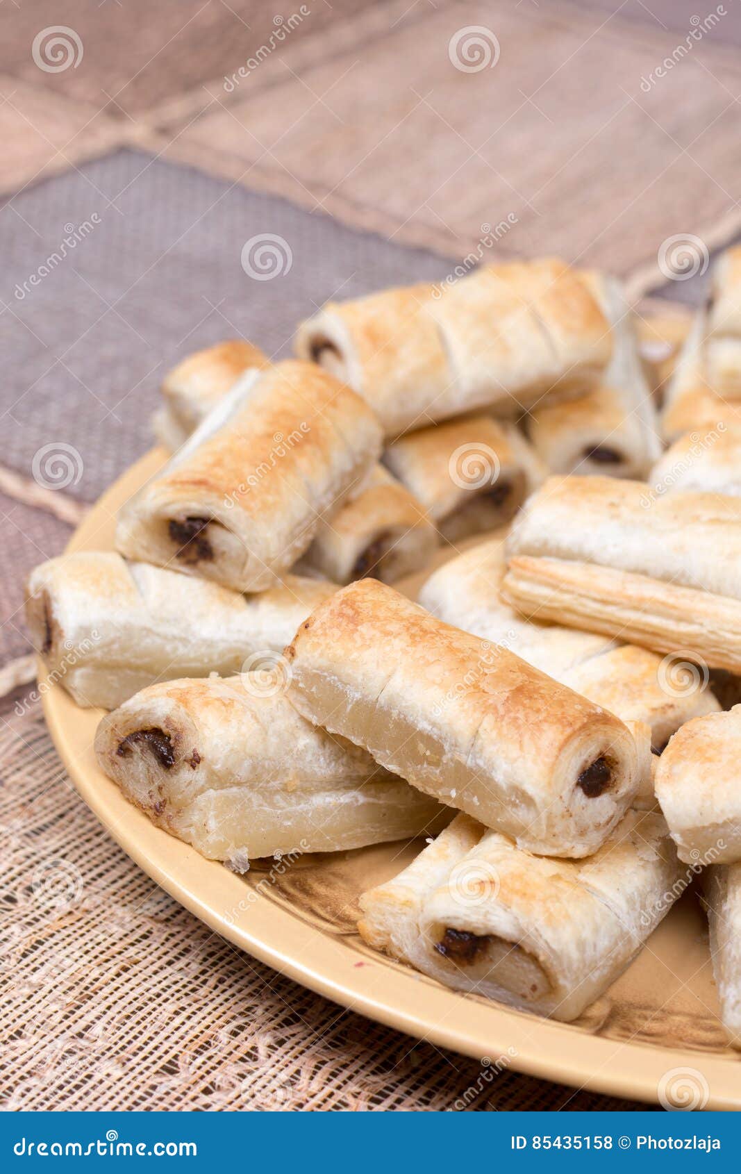 Chocolate Cream Puff Pastry on the Baking Tray Stock Photo Image of bake, dessert 85435158