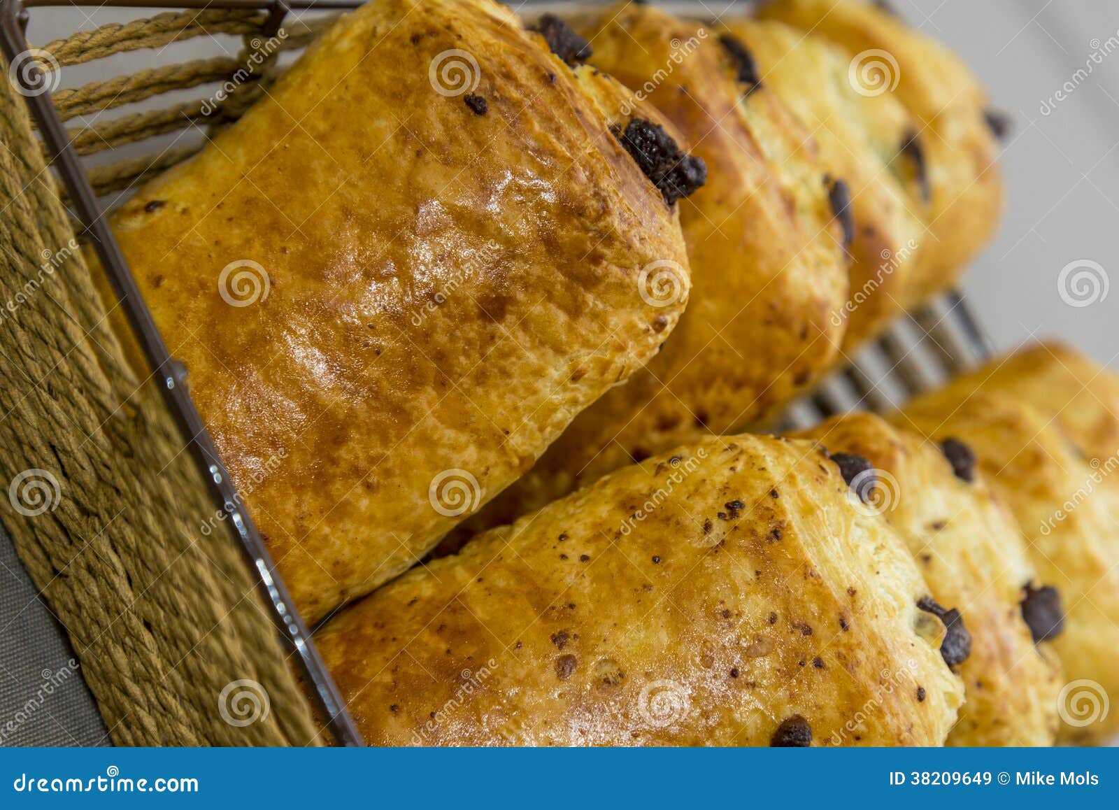 Chocolate Croissant and Coffee Stock Image Image of eight, basket