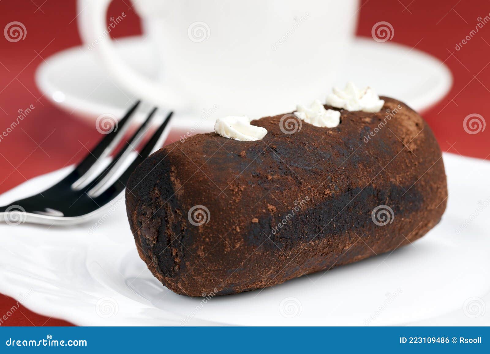 Chocolate Dessert with Cream Cheese Stock Photo Image of food, baked