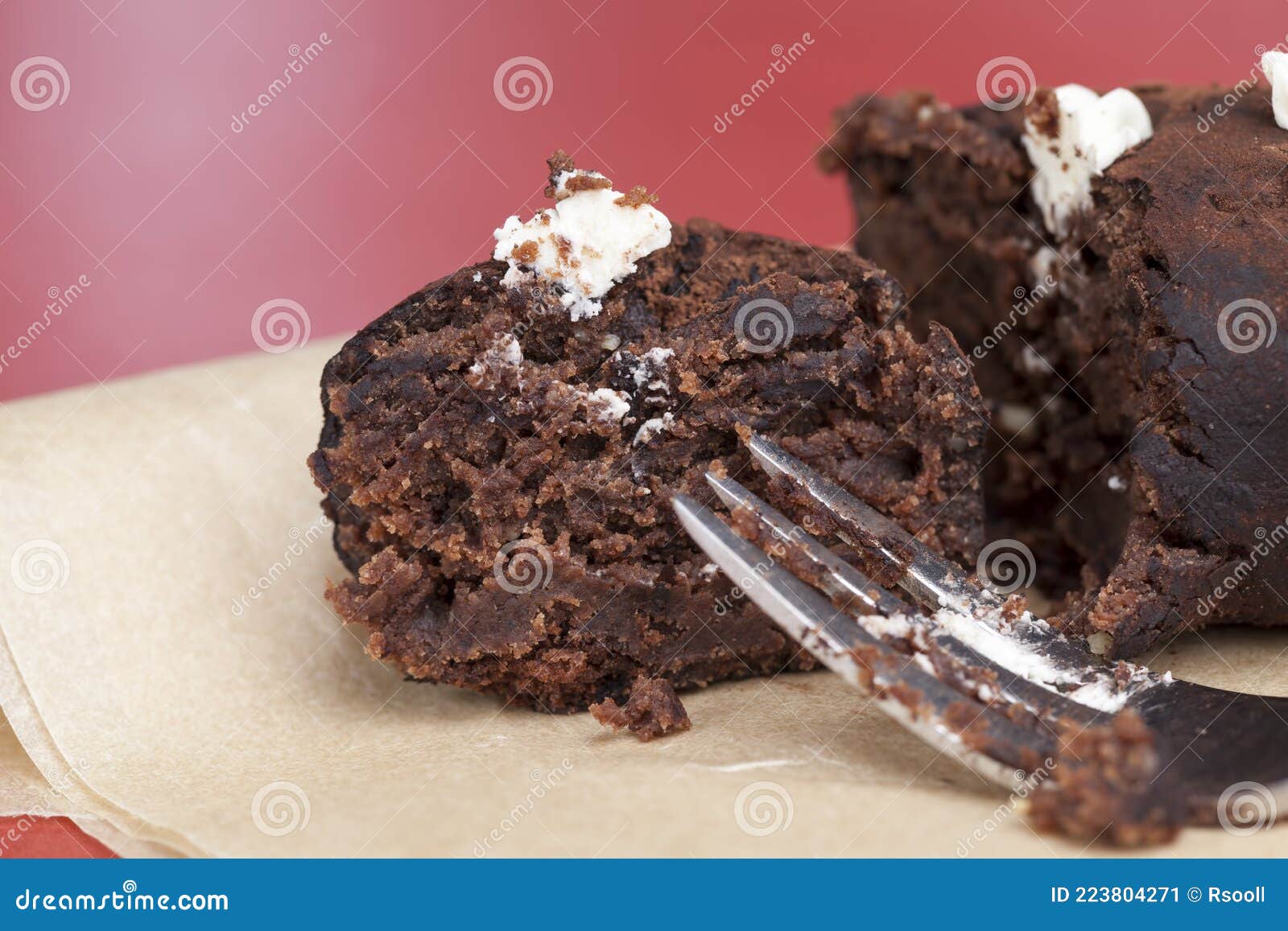 Chocolate Dessert with Cream Cheese Stock Image Image of homemade