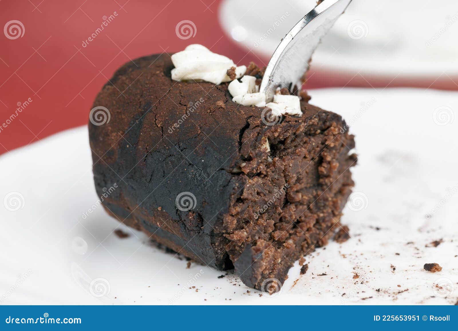 Chocolate Dessert with Cream Cheese Stock Image Image of sugar, milk