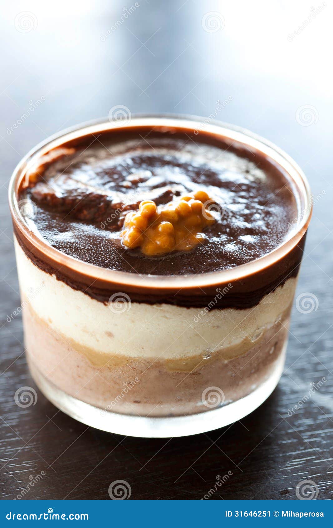 Chocolate Dessert in Glass stock image. Image of strawberry 31646251