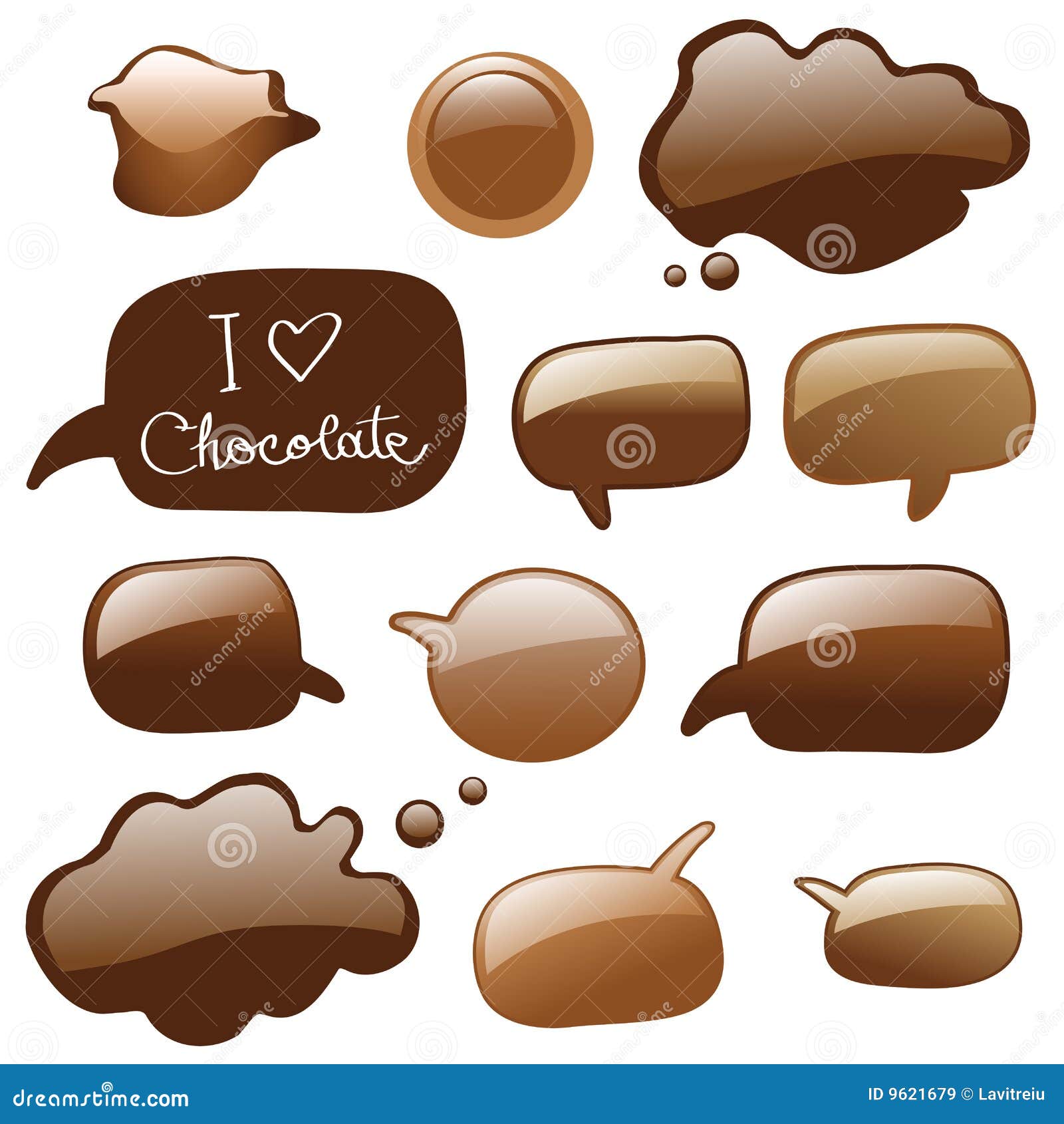 chocolate dialog bubbles