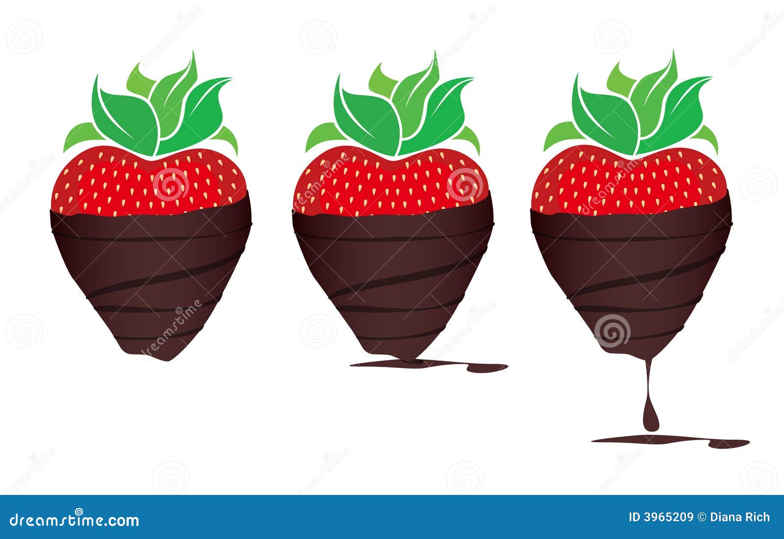 Chocolatedipped Strawberries Stock Vector Illustration of holiday