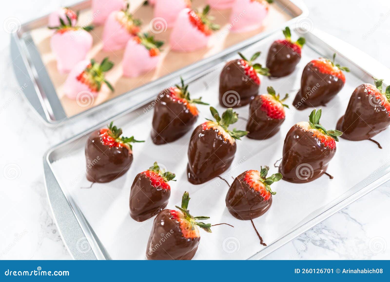 Chocolate Dipped Strawberries Stock Image Image of food, strawberry