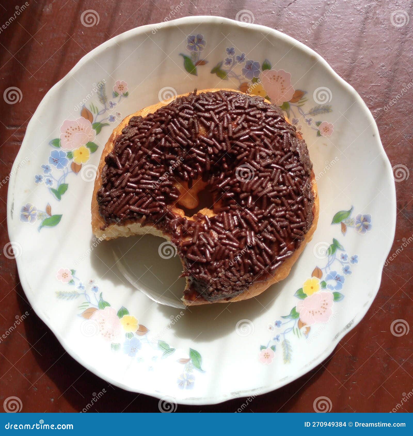 Chocolate Donuts are Snacks that Can Make Your Mood Better Stock Photo