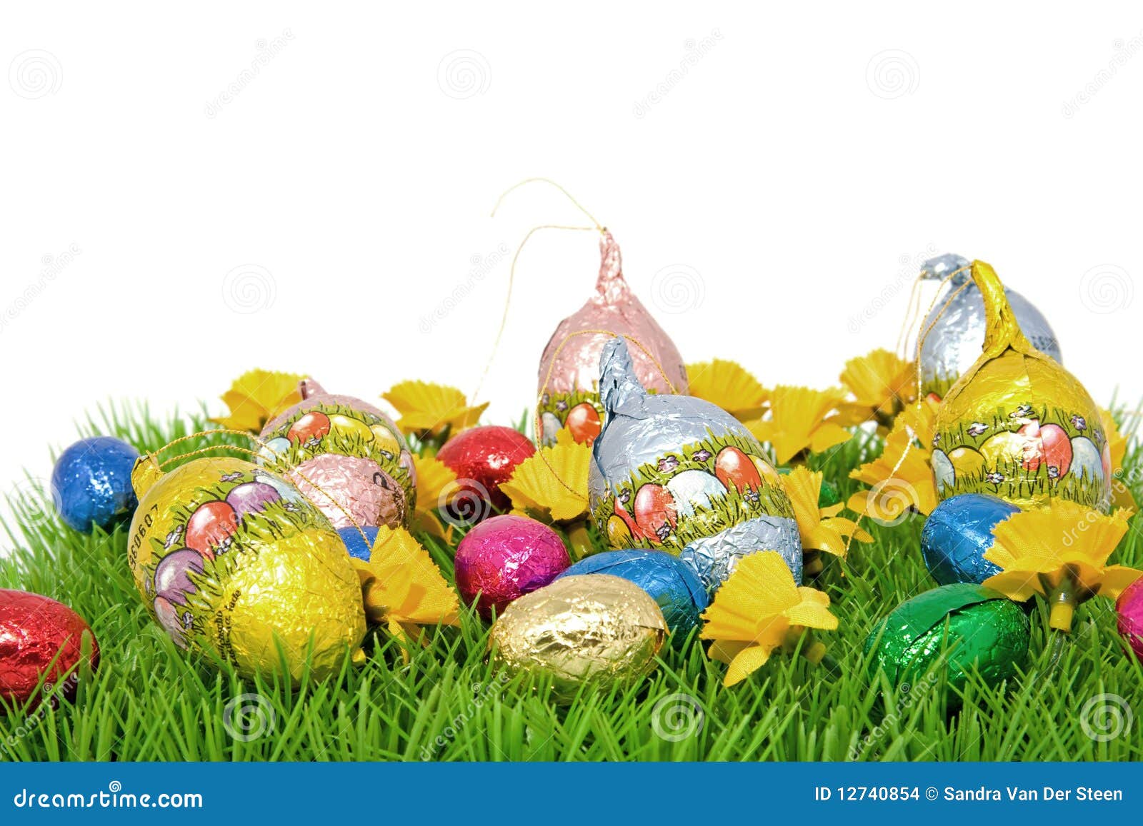 Chocolate Easter Eggs on Grass Stock Photo Image of candy, grass