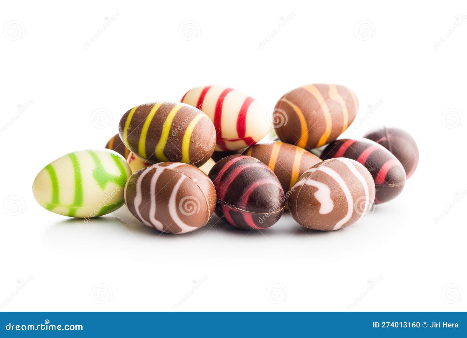 Chocolate Easter Eggs Isolated on White Background Stock Photo Image