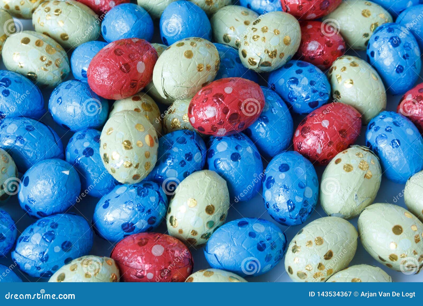 Chocolate Easter Eggs Wrapped in Tin Foil Stock Image Image of easter