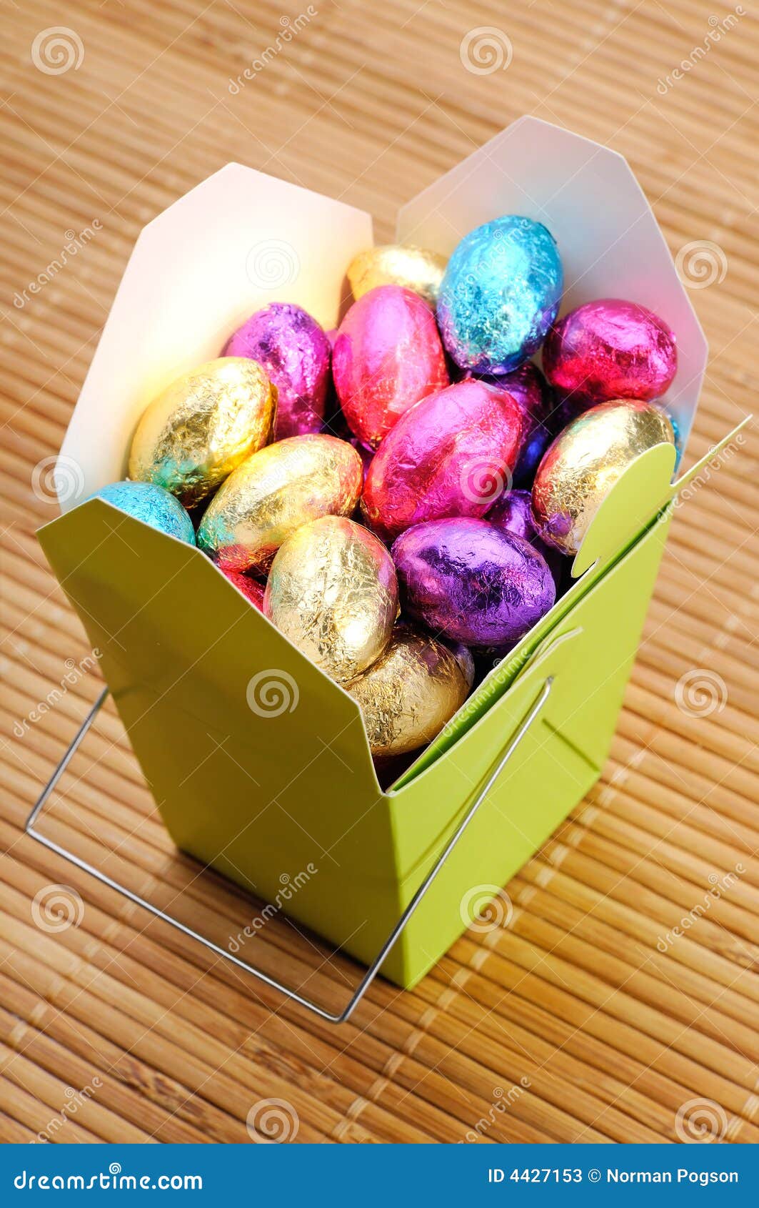 Chocolate Eggs stock image. Image of sweets, wrapped, foil 4427153