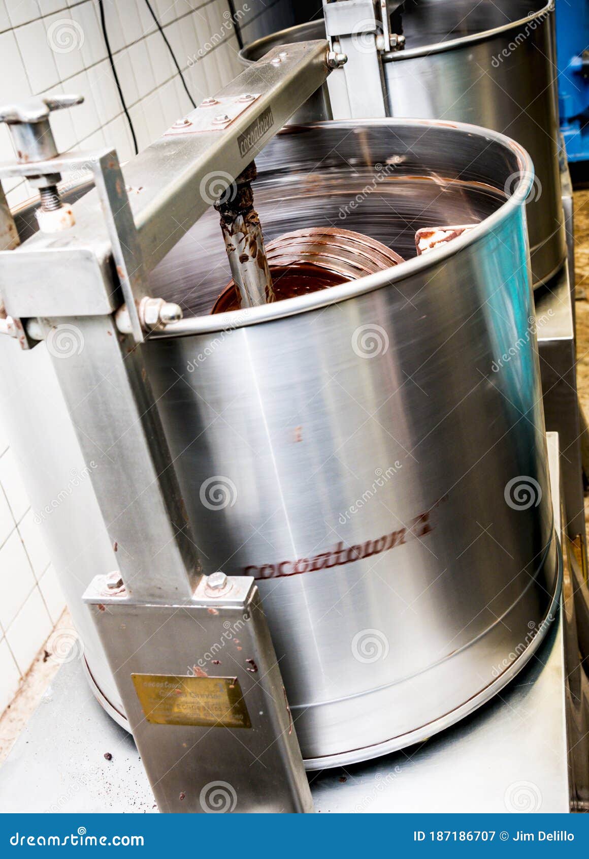 Chocolate Making Equipment Milling Chocolate Editorial Photography