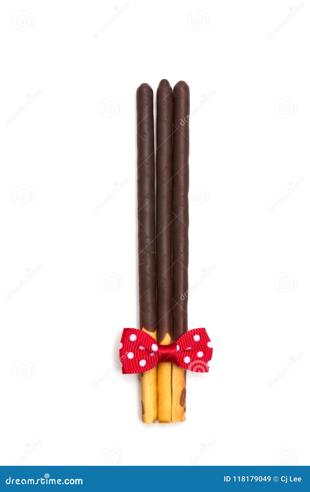 Chocolate Filled Biscuit Sticks on White Background Dessert Image