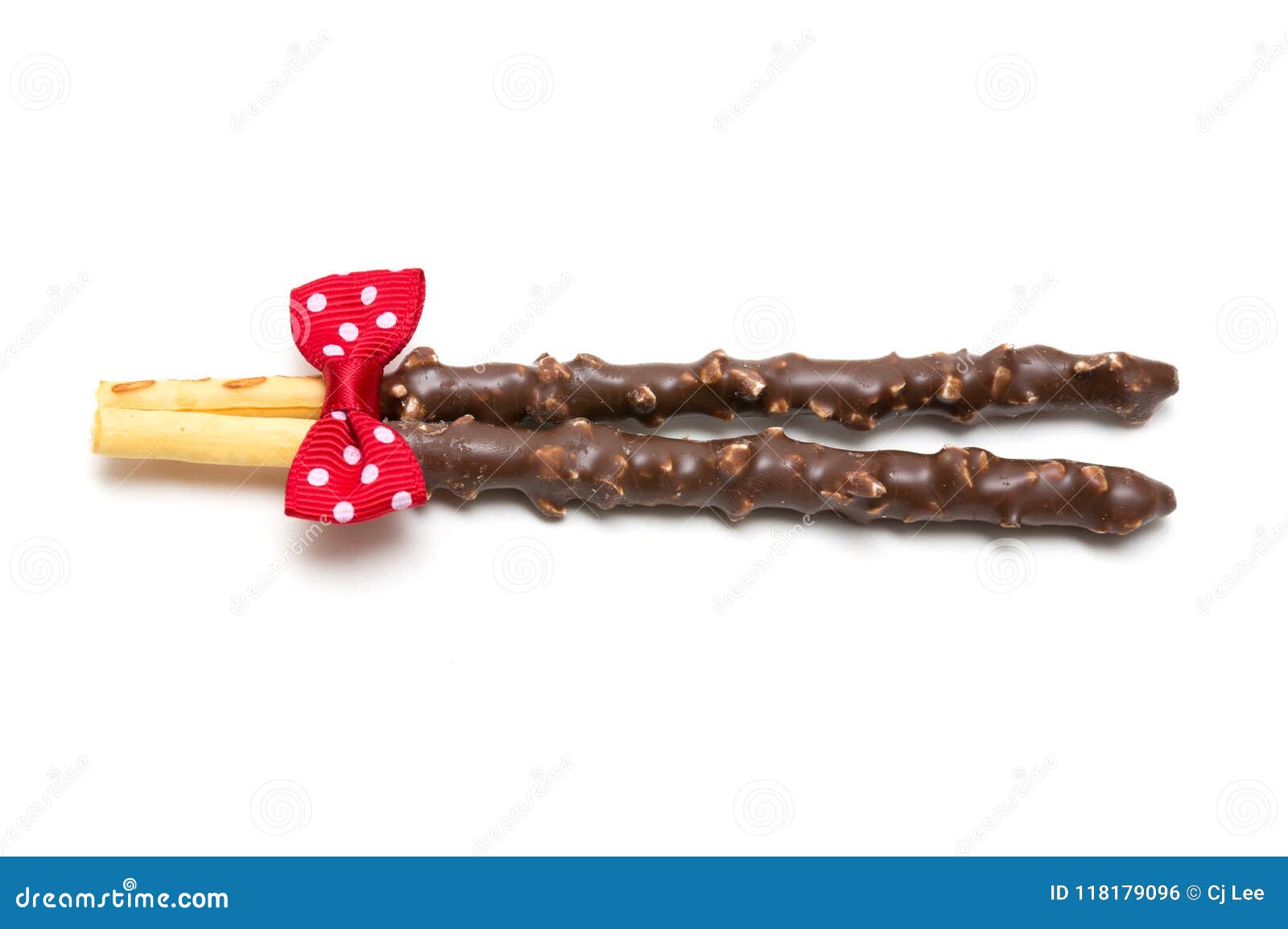 Chocolate Filled Biscuit Sticks on White Background Dessert Image