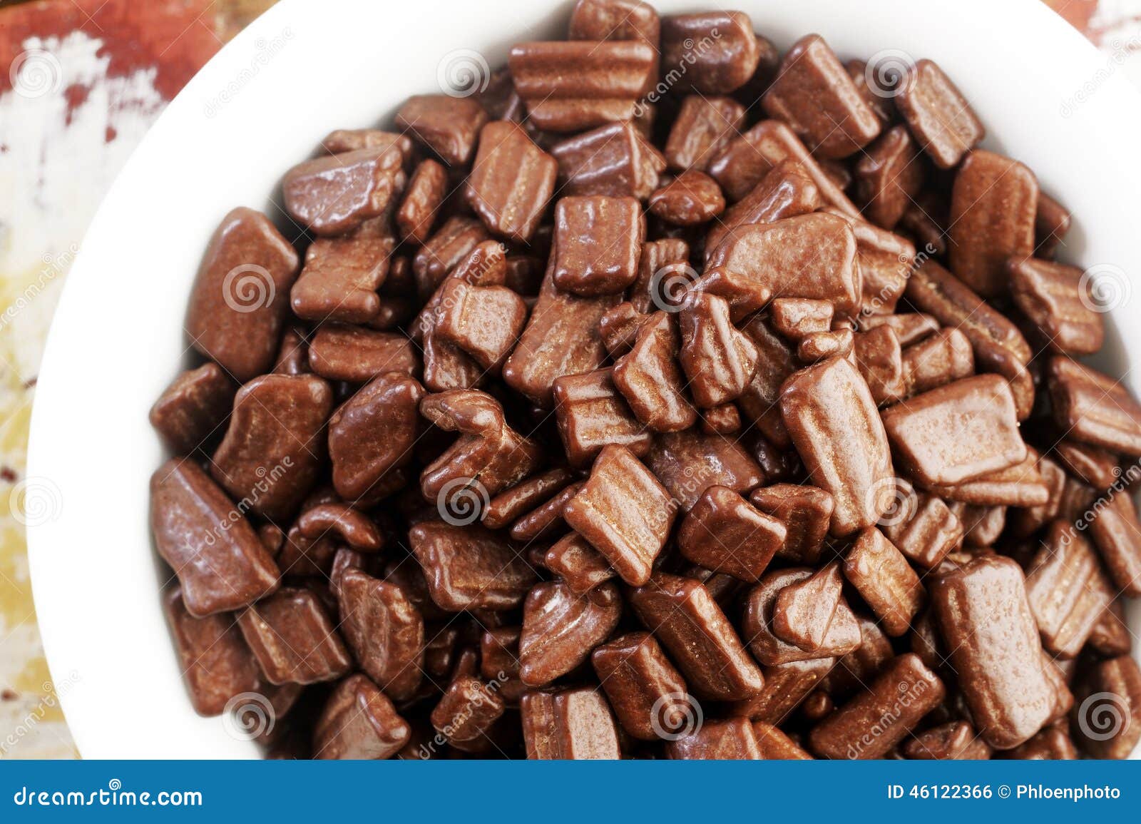 Chocolate flake stock photo. Image of sweet, topping 46122366