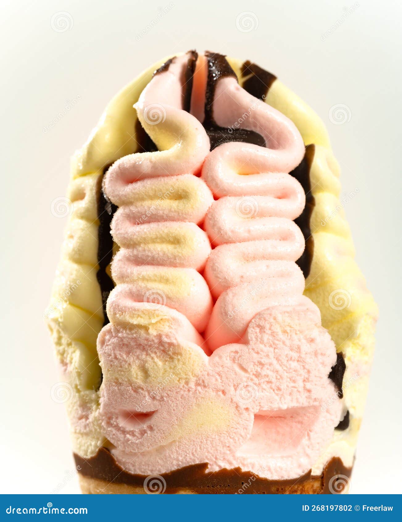 Chocolate Flavor Ice Cream Cone Closeup Stock Photo Image of cream
